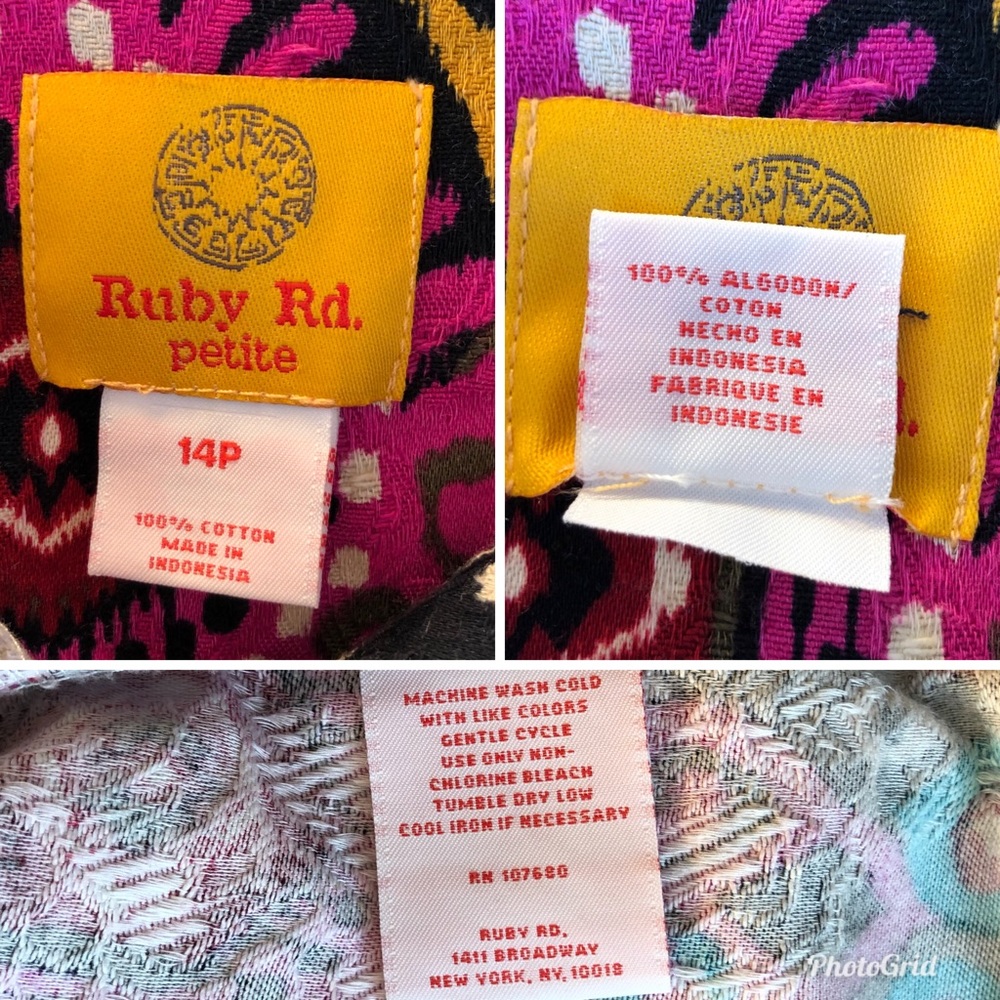 Ruby Rd. Multi Colored Colorful Jean Jacket, Size… - image 8